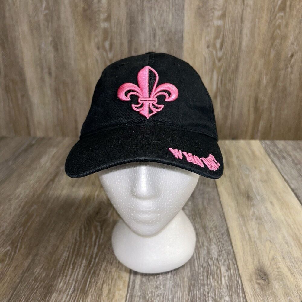 New Orleans Saints Hat Black Pink Who Dat Baseball Hat Cap Fleur De Lis